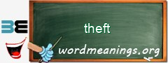 WordMeaning blackboard for theft